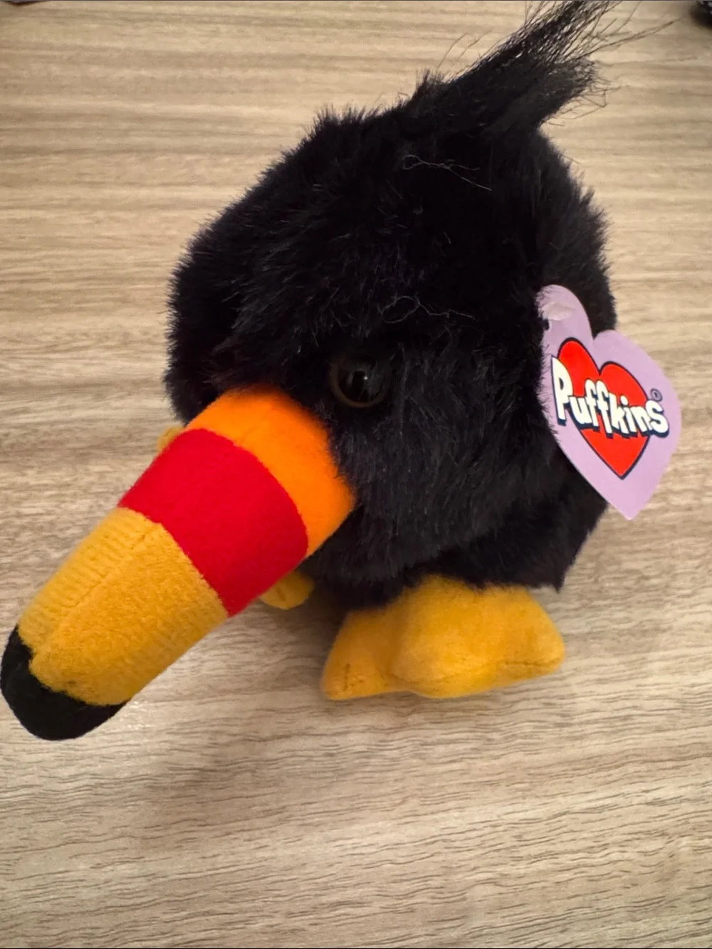 Puffkins Plush Small Pet Toy Assortment - Black, Green, Brown, Orange Set of 5.